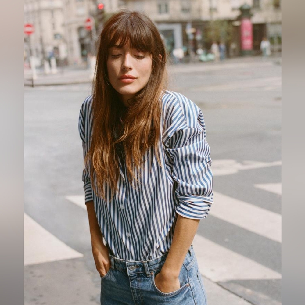 Zara Striped Poplin Shirt